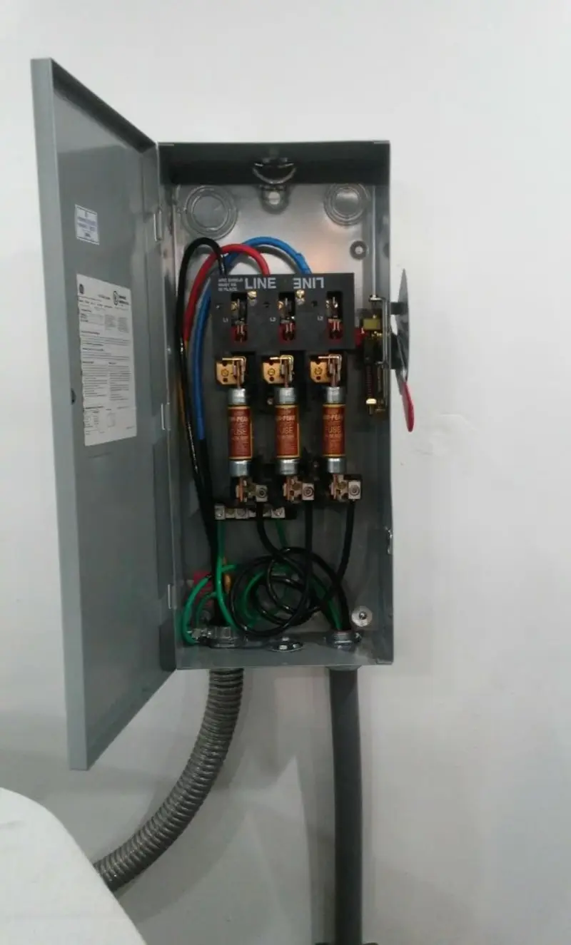 Three-phase disconnect switch installed for Electrical Wiring & Rewiring in Emmaus