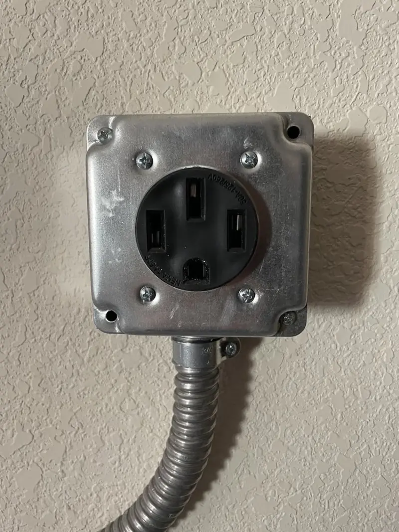 NEMA 14-50 outlet installed for Electrical Panel Upgrade in Emmaus