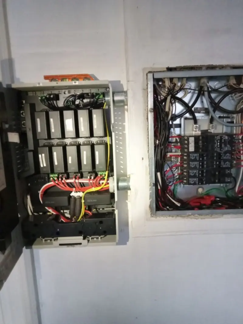 Electrical panel upgrade completed for Security Camera Wiring in Emmaus